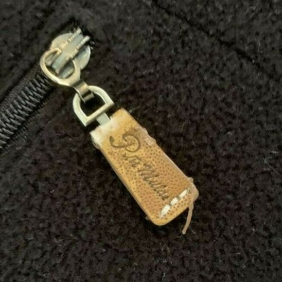 Peter Millar Golf 1/4 Zip Fleece Pullover Womens Medium Pockets Black Bird 1929 - Picture 6 of 7